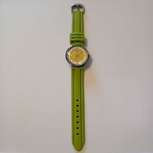 Cannes Women's Rhinestone Accent Green Band Japan Quartz Movt Watch WR JA-28
